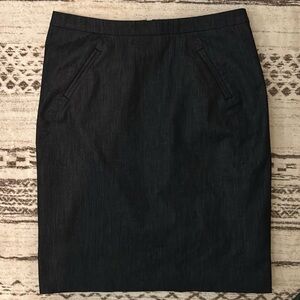 Anne Taylor LOFT denim pencil skirt, 0 petite